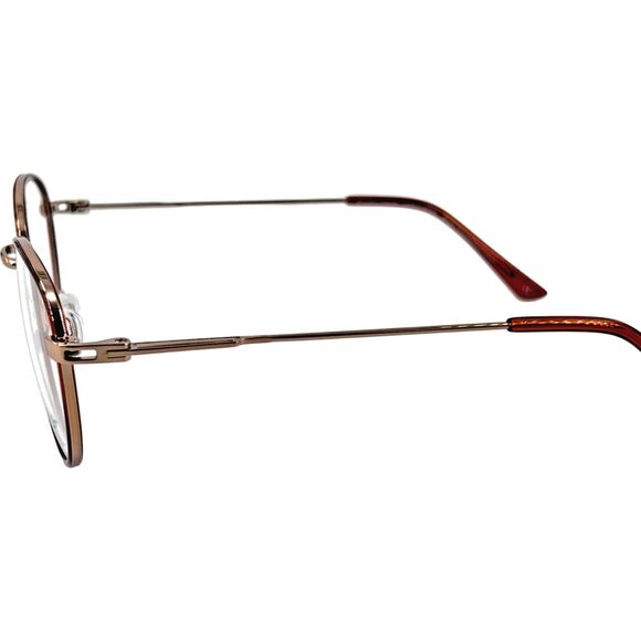 Aspire Unbothered Womens Eyeglass Frame Brick Transparent Gold main image 2